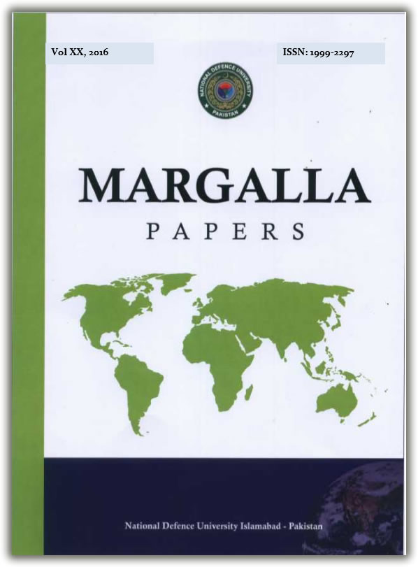 					View Vol. 20 No. 1 (2016): Margalla Papers
				